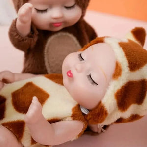 Planet Gates 6PCs 6Pcs Reborn Doll Kit Toy Simulation Princess Dolls Toy Mini Cute Sleeping Baby with Clothes Accessories Birthday Gift for Kids