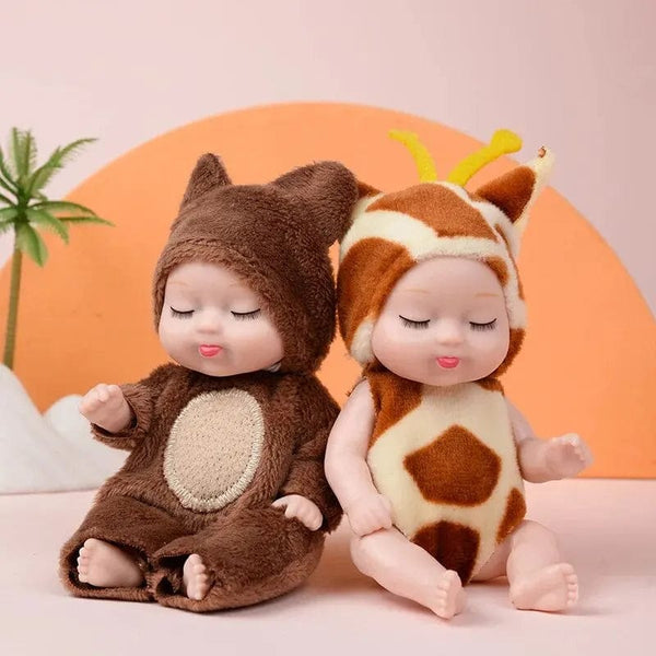 Planet Gates 6PCs 6Pcs Reborn Doll Kit Toy Simulation Princess Dolls Toy Mini Cute Sleeping Baby with Clothes Accessories Birthday Gift for Kids