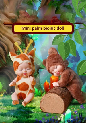 Planet Gates 6PCs 6Pcs Reborn Doll Kit Toy Simulation Princess Dolls Toy Mini Cute Sleeping Baby with Clothes Accessories Birthday Gift for Kids