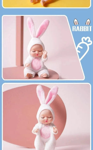 Planet Gates 6PCs 6Pcs Reborn Doll Kit Toy Simulation Princess Dolls Toy Mini Cute Sleeping Baby with Clothes Accessories Birthday Gift for Kids