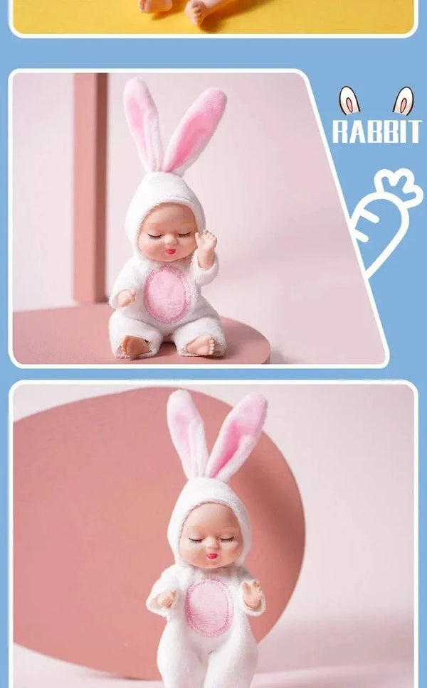 Planet Gates 6PCs 6Pcs Reborn Doll Kit Toy Simulation Princess Dolls Toy Mini Cute Sleeping Baby with Clothes Accessories Birthday Gift for Kids