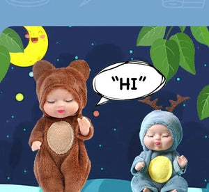 Planet Gates 6PCs 6Pcs Reborn Doll Kit Toy Simulation Princess Dolls Toy Mini Cute Sleeping Baby with Clothes Accessories Birthday Gift for Kids