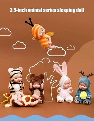 Planet Gates 6PCs 6Pcs Reborn Doll Kit Toy Simulation Princess Dolls Toy Mini Cute Sleeping Baby with Clothes Accessories Birthday Gift for Kids