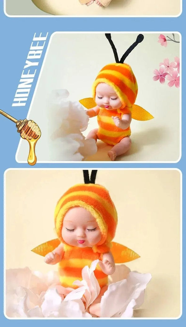 Planet Gates 6PCs 6Pcs Reborn Doll Kit Toy Simulation Princess Dolls Toy Mini Cute Sleeping Baby with Clothes Accessories Birthday Gift for Kids