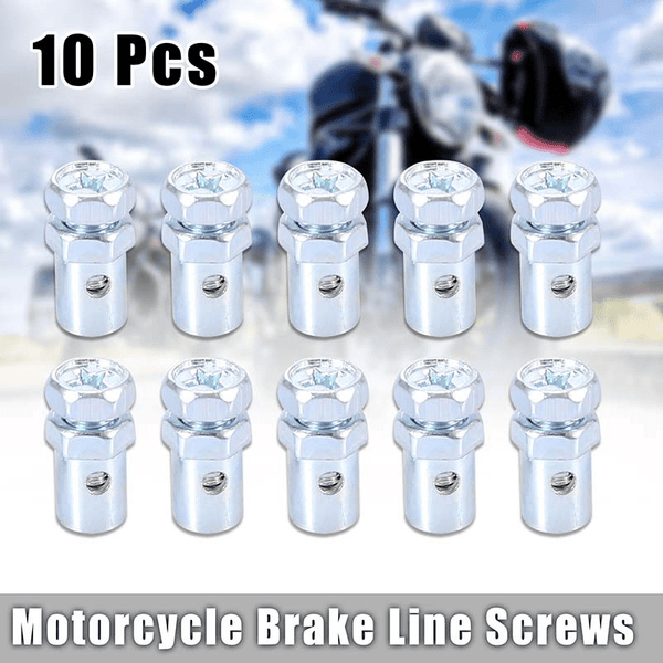 Planet Gates 6pcs 6Pcs Universal Motorcycle Brake Line Wire Hose Fastener Bolts - Secure & Solderless!