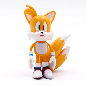 Planet Gates 6pcs B New whole set sale Sonic Tails Werehog Action Figures Blue Shadow Doll Cartoon Figurines Collectible Dolls Kids Hedgehog Toy