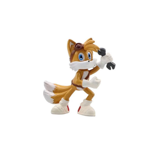 Planet Gates 6pcs B New whole set sale Sonic Tails Werehog Action Figures Blue Shadow Doll Cartoon Figurines Collectible Dolls Kids Hedgehog Toy