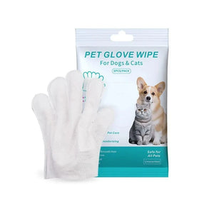 Planet Gates 6pcs/bag Pet wash free gloves cats dogs bathing cleaning dry cleaning wipes gloves deodorizing wipes pet products