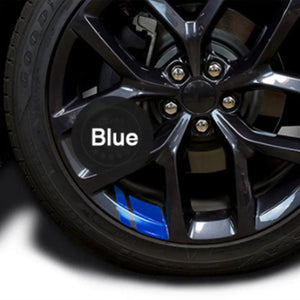 Planet Gates 6pcs-Blue 6Pcs Car Sticker Reflective Wheel Hub Decals Resistant Cover Exterior Accessory Car Decor Car Stickers for Dodge Chrysler Jeep