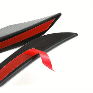 Planet Gates 6pcs Bumper Strip Sticker, Universal Car Front Bumper Spoiler Protector Carbon Fiber Corner Guard Anti-Scratch Decoration Sticker Car Accessories