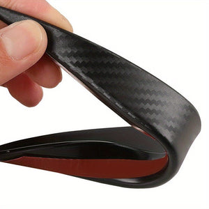 Planet Gates 6pcs Bumper Strip Sticker, Universal Car Front Bumper Spoiler Protector Carbon Fiber Corner Guard Anti-Scratch Decoration Sticker Car Accessories