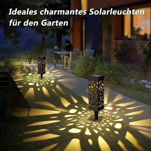 Planet Gates 6PCS Hollow Warm Light 6 Pack, Outdoor Solar Decorative Path Light, Garden Lawn Light, Outdoor Waterproof Solar Led Landscape Garden Lighting, Outdoor Garden Decoration Solar Garden Patio Patio Lawn And Table Light, Yard Light