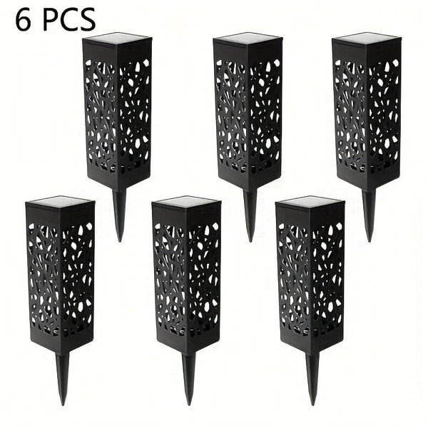Planet Gates 6PCS Hollow Warm Light 6 Pack, Outdoor Solar Decorative Path Light, Garden Lawn Light, Outdoor Waterproof Solar Led Landscape Garden Lighting, Outdoor Garden Decoration Solar Garden Patio Patio Lawn And Table Light, Yard Light