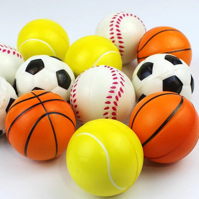 Planet Gates 6Pcs/lot 6.3cm Smile Face Foam Ball Squeeze Stress Ball Outdoor Sports Relief Toy Hand Wrist Exercise PU Toy Balls For Children