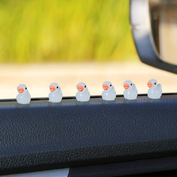 Planet Gates 6pcs Luminous Duck Cute Car Interior Decoration Center Console Decoration