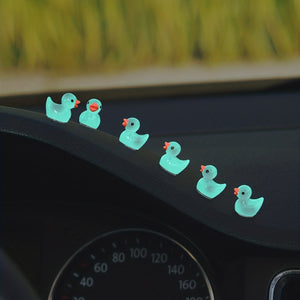 Planet Gates 6pcs Luminous Duck Cute Car Interior Decoration Center Console Decoration