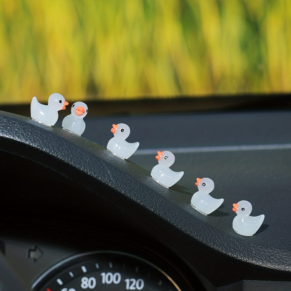 Planet Gates 6pcs Luminous Duck Cute Car Interior Decoration Center Console Decoration