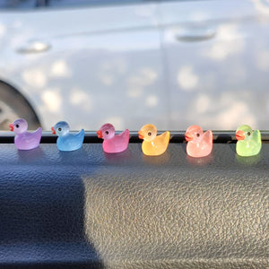 Planet Gates 6pcs Luminous Duck Cute Car Interior Decoration Center Console Decoration