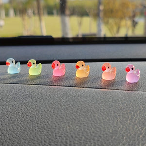 Planet Gates 6pcs Luminous Duck Cute Car Interior Decoration Center Console Decoration