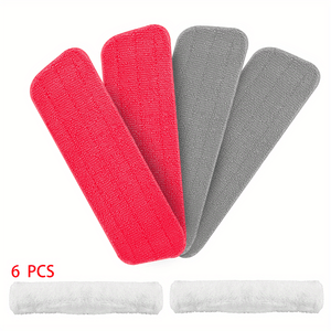 Planet Gates 6PCS,Mop Cloth Multi-Purpose Spray Mop Set for Home Kitchen Hardwood Laminate Vinyl Planks Reusable Washable Pads Refillable Sprayer Wet/Dry Cleaning Tool