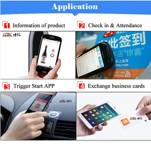 Planet Gates 6PCS NFC Stickers Ntag213 Tags NTAG 213 Sticker Label Badges nfc micro tag