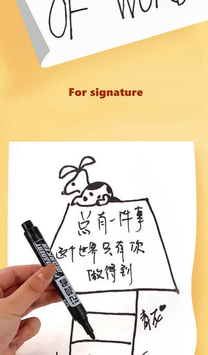 Planet Gates 6Pcs Oily Waterproof Permanent Fine Point Paint Red/Black/blue Marker Pens for Tyre Markers Signature Pen Stationery Supplies