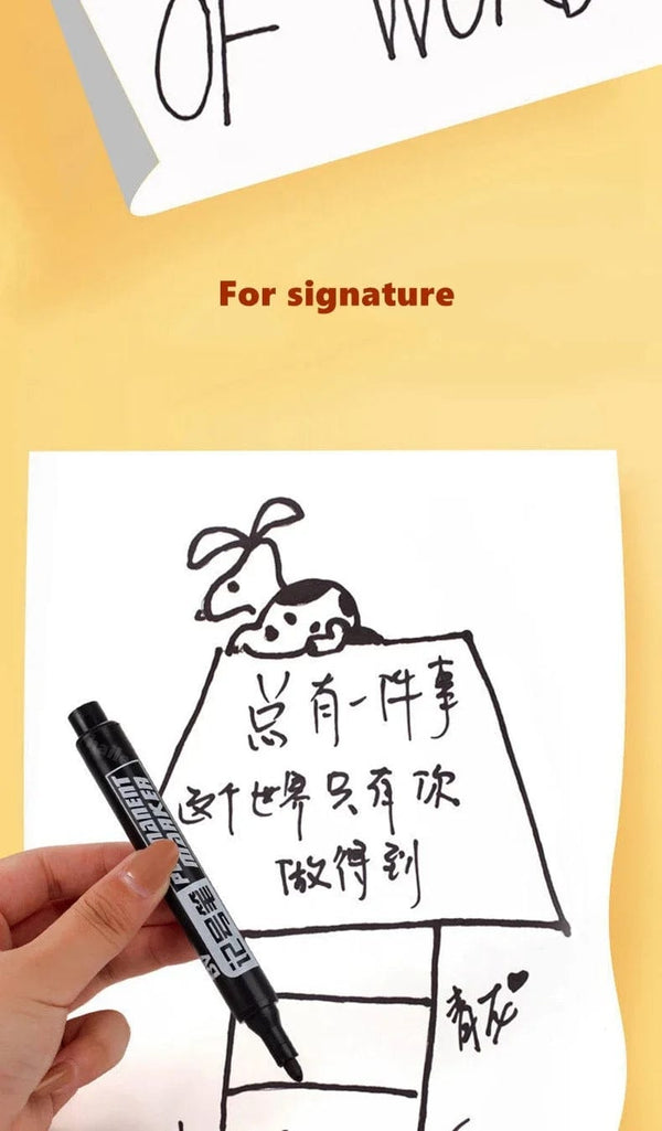 Planet Gates 6Pcs Oily Waterproof Permanent Fine Point Paint Red/Black/blue Marker Pens for Tyre Markers Signature Pen Stationery Supplies