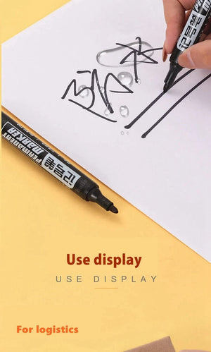 Planet Gates 6Pcs Oily Waterproof Permanent Fine Point Paint Red/Black/blue Marker Pens for Tyre Markers Signature Pen Stationery Supplies