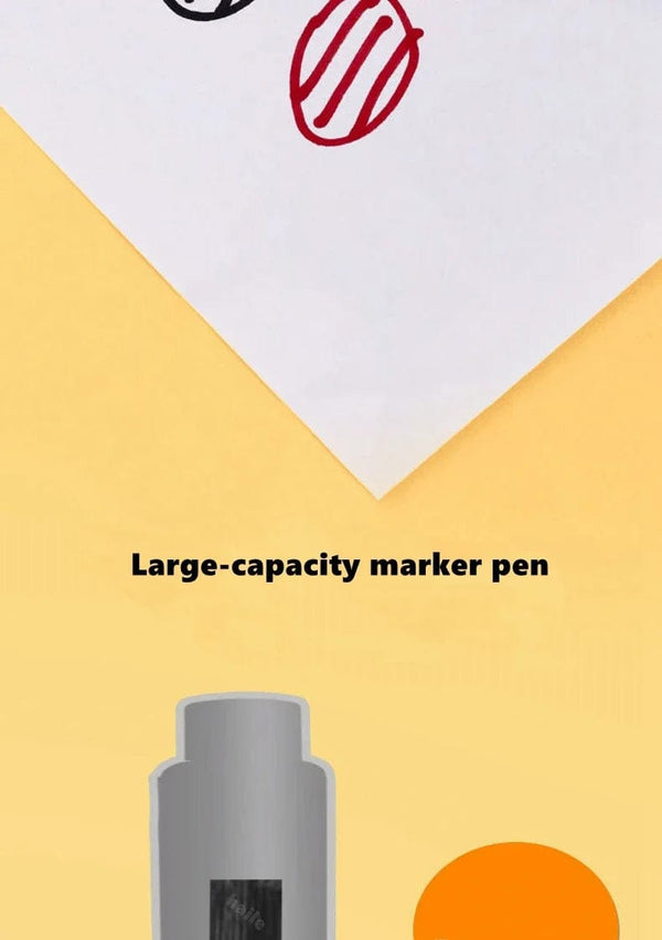 Planet Gates 6Pcs Oily Waterproof Permanent Fine Point Paint Red/Black/blue Marker Pens for Tyre Markers Signature Pen Stationery Supplies