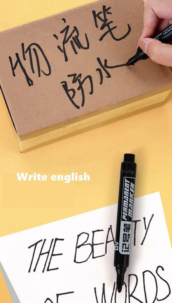 Planet Gates 6Pcs Oily Waterproof Permanent Fine Point Paint Red/Black/blue Marker Pens for Tyre Markers Signature Pen Stationery Supplies