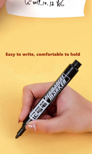 Planet Gates 6Pcs Oily Waterproof Permanent Fine Point Paint Red/Black/blue Marker Pens for Tyre Markers Signature Pen Stationery Supplies