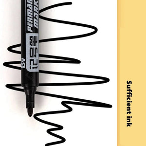 Planet Gates 6Pcs Oily Waterproof Permanent Fine Point Paint Red/Black/blue Marker Pens for Tyre Markers Signature Pen Stationery Supplies