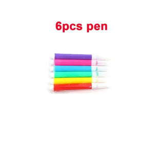 Planet Gates 6pcs pen Children's Graffiti Backpack Bag DIY Coloring Painting Toys for Kids Cute Animal Mermaid Non-Woven Drawstring Bag Drawing Crafts