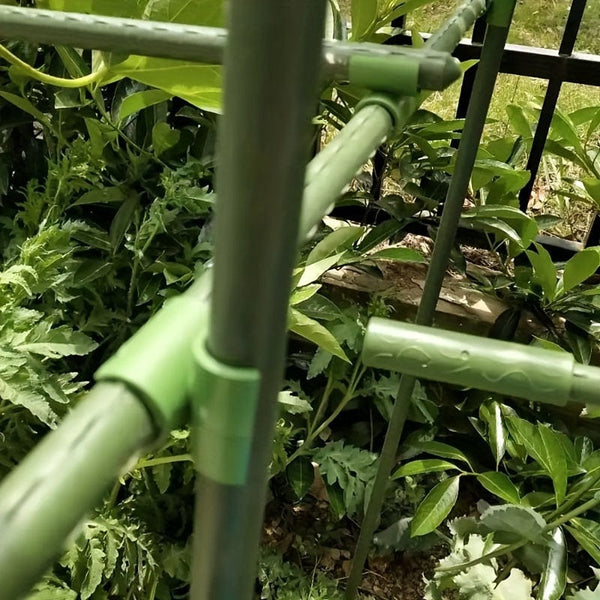 Planet Gates 6pcs Plant Skates 6pcs, Plant Post Garden, Sturdy Green Plant Stick, Tomato Stick Support Pot, Garden Post Coated Steel Plant Rod, Yard Plant Support Pot Plant, Tomato, Cucumber, Strawberry Bean, Garden Climbing Pergola Set, Plant Holder