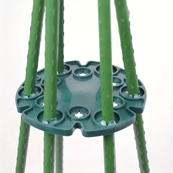 Planet Gates 6pcs Plant Skates 6pcs, Plant Post Garden, Sturdy Green Plant Stick, Tomato Stick Support Pot, Garden Post Coated Steel Plant Rod, Yard Plant Support Pot Plant, Tomato, Cucumber, Strawberry Bean, Garden Climbing Pergola Set, Plant Holder
