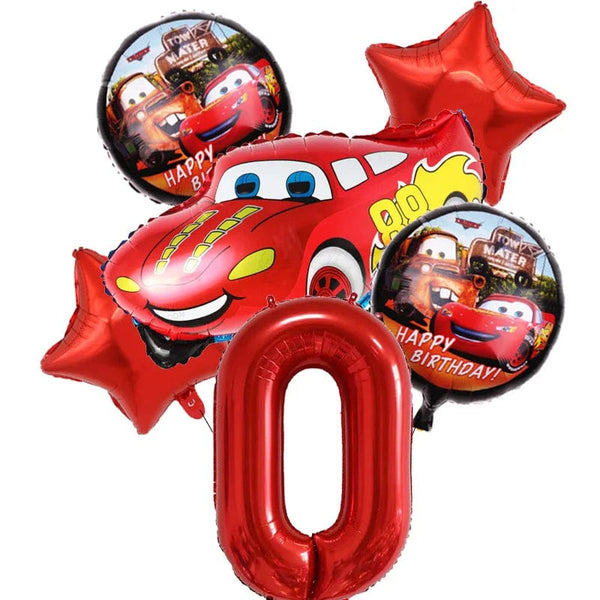 Planet Gates 6pcs set 0 / as picture Disney Cars Lightning McQueen 32" Number Balloon Set   Baby Shower Supplies Birthday Party Decorations Kids Toy Gifts Air Globos