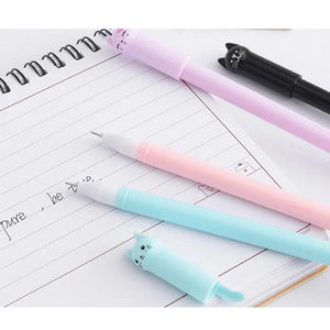 Planet Gates 6PCS/set Kawaii Cat Gel Pen 0.38mm Creative Cute Neutral Ink Pen Children Gift School Office Writing Supplies Stationery