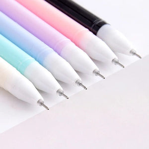 Planet Gates 6PCS/set Kawaii Cat Gel Pen 0.38mm Creative Cute Neutral Ink Pen Children Gift School Office Writing Supplies Stationery