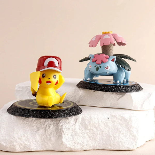 Planet Gates 6Pcs-set Pokemon 6 Pcs/Set Anime Figure Pikachu 6-7cm Figure Charizard Blastoise Squirtle Bulbasaur Action Figures Model  toys Gifts