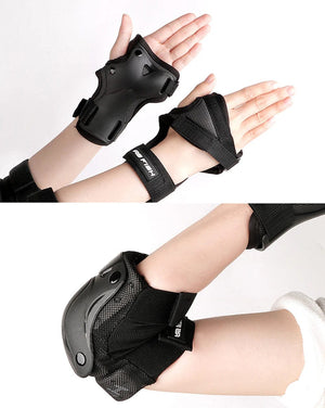 Planet Gates 6Pcs/Set Roller Skating Protector Elbow Knee Pads Wrist Guard Kids Adults Riding Skateboard BMX Bicycle Sports Protective Gear