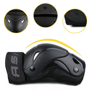 Planet Gates 6Pcs/Set Roller Skating Protector Elbow Knee Pads Wrist Guard Kids Adults Riding Skateboard BMX Bicycle Sports Protective Gear