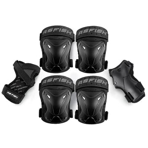 Planet Gates 6Pcs/Set Roller Skating Protector Elbow Knee Pads Wrist Guard Kids Adults Riding Skateboard BMX Bicycle Sports Protective Gear