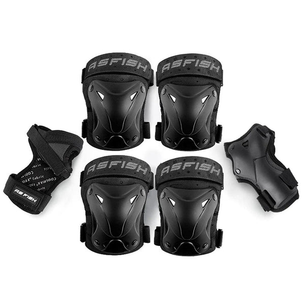 Planet Gates 6Pcs/Set Roller Skating Protector Elbow Knee Pads Wrist Guard Kids Adults Riding Skateboard BMX Bicycle Sports Protective Gear