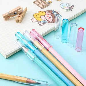 Planet Gates 6Pcs/Set Transparent Plastic Pencil Cap Simple Colorful Pencil Extender Cute Pencil Protection Cap School Office Supplies NEW