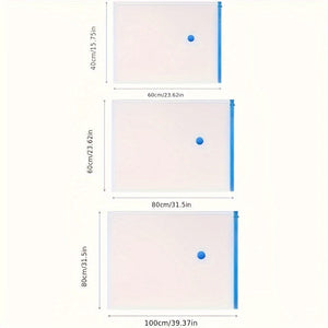 Planet Gates 6pcs Vacuum Compression Storage Bag, Dustproof Sealed Storage Container For Clothes, Blankets, Shirts, Household Space Saving Organizer For Dorm, Closet, Wardrobe, Bedroom, Bathroom