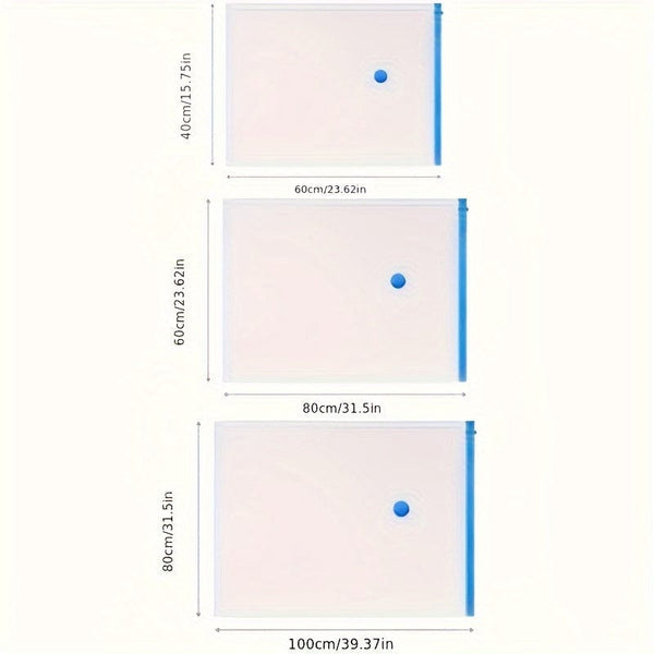 Planet Gates 6pcs Vacuum Compression Storage Bag, Dustproof Sealed Storage Container For Clothes, Blankets, Shirts, Household Space Saving Organizer For Dorm, Closet, Wardrobe, Bedroom, Bathroom