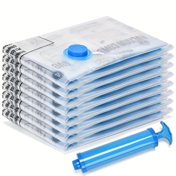 Planet Gates 6pcs Vacuum Compression Storage Bag, Dustproof Sealed Storage Container For Clothes, Blankets, Shirts, Household Space Saving Organizer For Dorm, Closet, Wardrobe, Bedroom, Bathroom