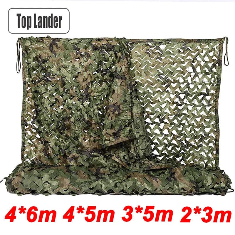 Planet Gates 6x4m 2x3m Military Camouflage Net Camo Netting Army Nets Shade Mesh Hunting Garden Car Outdoor Camping Sun Shelter Tent