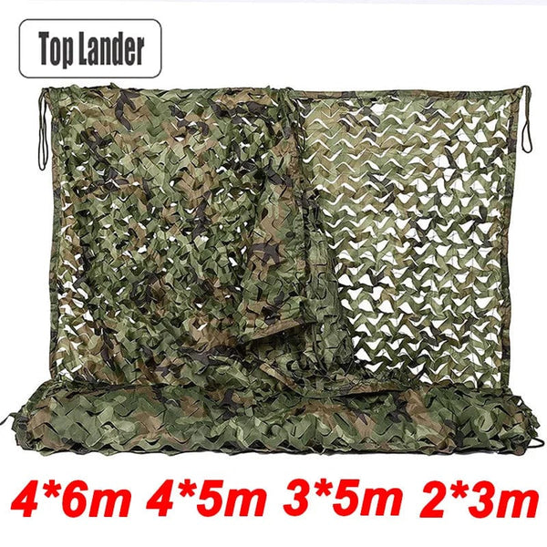 Planet Gates 6x4m 2x3m Military Camouflage Net Camo Netting Army Nets Shade Mesh Hunting Garden Car Outdoor Camping Sun Shelter Tent