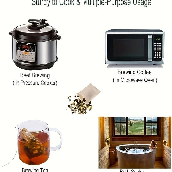 Planet Gates 7.01 cm x 8.0 cm 100 sachets filtres à thé jetables pour thé en vrac, pâte de bois, biodégradables, compostables, non blanchis, sachets de trempage vides avec cordon de serrage, 100 sachets (7.01 cm x 8.0 cm)